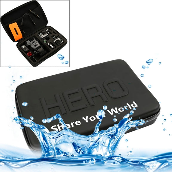Shockproof Water-resistant Portable Travel Case for GoPro, Insta360, DJI and Other Action Cameras Accessories, Size: 32cm x 22cm x 7cm