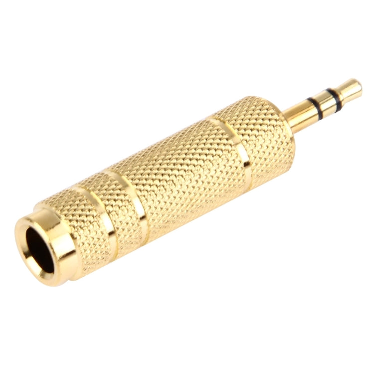 Gold Plated 3.5mm Plug to 6.35mm Stereo Jack Adaptor Socket Adapter - Audio Adapter by PMC TechLife | Online Shopping South Africa | PMC TechLife