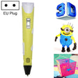 Hand-held 3D Printing Pen, EU Plug(Yellow) - 3D Printer by PMC TechLife | Online Shopping South Africa | PMC TechLife | Buy Now Pay Later Mobicred