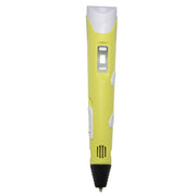 Hand-held 3D Printing Pen, EU Plug(Yellow)