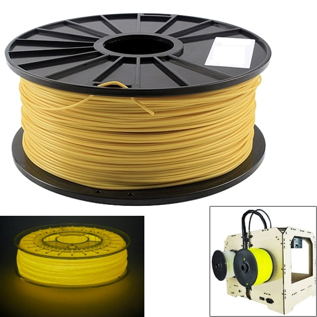 PLA 1.75 mm Luminous 3D Printer Filaments, about 345m(Yellow) - Consumables by PMC TechLife | Online Shopping South Africa | PMC TechLife | Buy Now Pay Later Mobicred