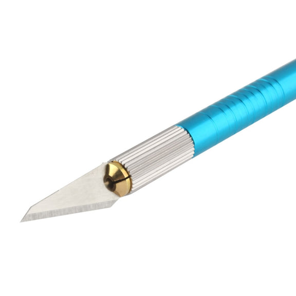 WLXY-9310, WLXY Tool Precision Knife with Replaceable Blade for Mat Carving / Scoring / Trimming, OAL: 145mm, Size: 121mm x 6mm Diameter(Blue)