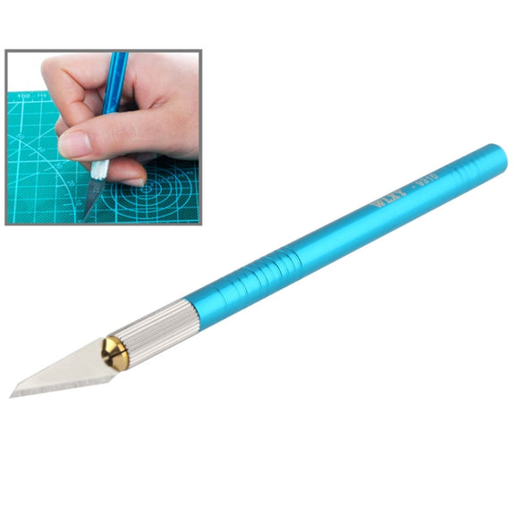 WLXY-9310, WLXY Tool Precision Knife with Replaceable Blade for Mat Carving / Scoring / Trimming, OAL: 145mm, Size: 121mm x 6mm Diameter(Blue)