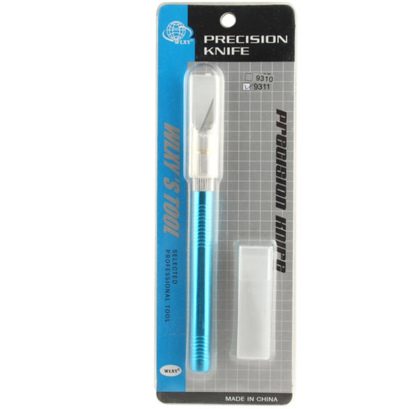 WLXY-9311, WLXY Tool Precision Knife with Replaceable Blade for Mat Cutting / Model Making / Etching / Carving / Scoring / Trimming, OAL: 145mm, Size: 121mm x 10mm Diameter(Blue)