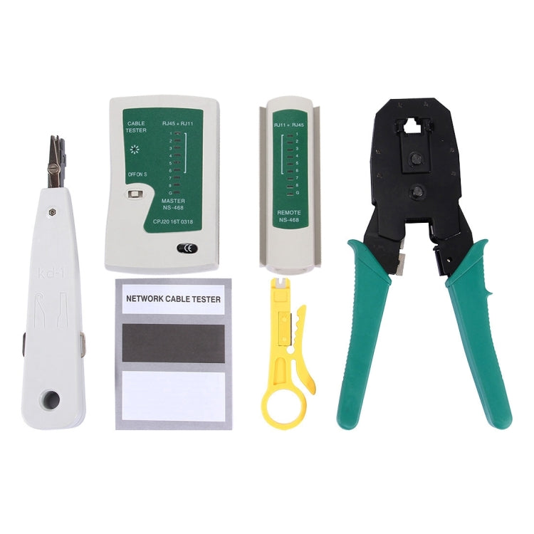 5 in 1 RJ45 Crimping Crimper Stripper Punch Down RJ11 Cat5 Cat6 Wire Line Detector Ethernet Network Cable Tester Tools Kits - Lan Cable and Tools by PMC Jewellery | Online Shopping South Africa | PMC Jewellery | Buy Now Pay Later Mobicred