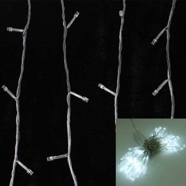 10m String Decoration Light , For Christmas Party, 100 LED, 8 Display Modes,  AC 220V(White)