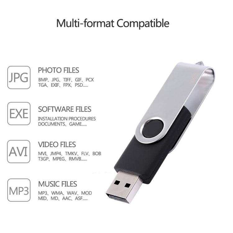 16GB Twister USB 2.0 Flash Disk(Black) - USB Flash Drives by PMc TechLife | Online Shopping South Africa | PMc TechLife | Buy Now Pay Later Mobicred