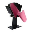 YL501 Eco-friendly Heat Powered Stove Fan for Wood / Gas / Pellet Stoves(Rose Red) - Electric Fans by PMC TechLife | Online Shopping South Africa | PMC TechLife | Buy Now Pay Later Mobicred