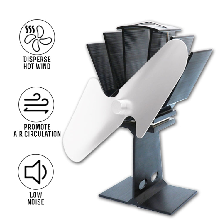 YL501 Eco-friendly Heat Powered Stove Fan for Wood / Gas / Pellet Stoves(Rose Red)