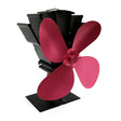 YL603 Eco-friendly Aluminum Alloy Heat Powered Stove Fan with 4 Blades for Wood / Gas / Pellet Stoves (Rose Red) - Fireplace Fan by PMC TechLife | Online Shopping South Africa | PMC TechLife | Buy Now Pay Later Mobicred
