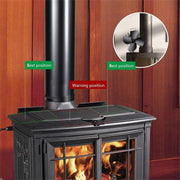YL603 Eco-friendly Aluminum Alloy Heat Powered Stove Fan with 4 Blades for Wood / Gas / Pellet Stoves (Silver)
