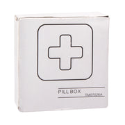 10 PCS 4 Compartments Portable Plastic Cross Pills Medicine Storage Box(Red)