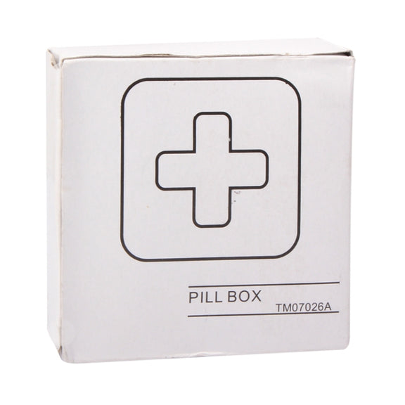 10 PCS 4 Compartments Portable Plastic Cross Pills Medicine Storage Box(Red)