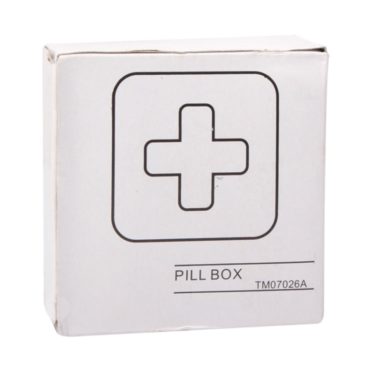 10 PCS 4 Compartments Portable Plastic Cross Pills Medicine Storage Box(Red)