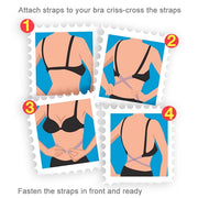 Adjustable Low Back Bra Strap Converter Backless V Conversion Solution(Khaki)