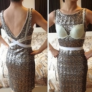 Adjustable Low Back Bra Strap Converter Backless V Conversion Solution(Khaki)