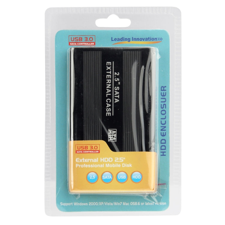High Speed 2.5 inch HDD SATA External Case, Support USB 3.0(Black) - HDD Enclosure by PMC TechLife | Online Shopping South Africa | PMC TechLife | Buy Now Pay Later Mobicred