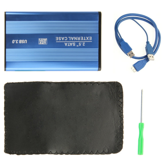 High Speed 2.5 inch HDD SATA External Case, Support USB 3.0(Blue)