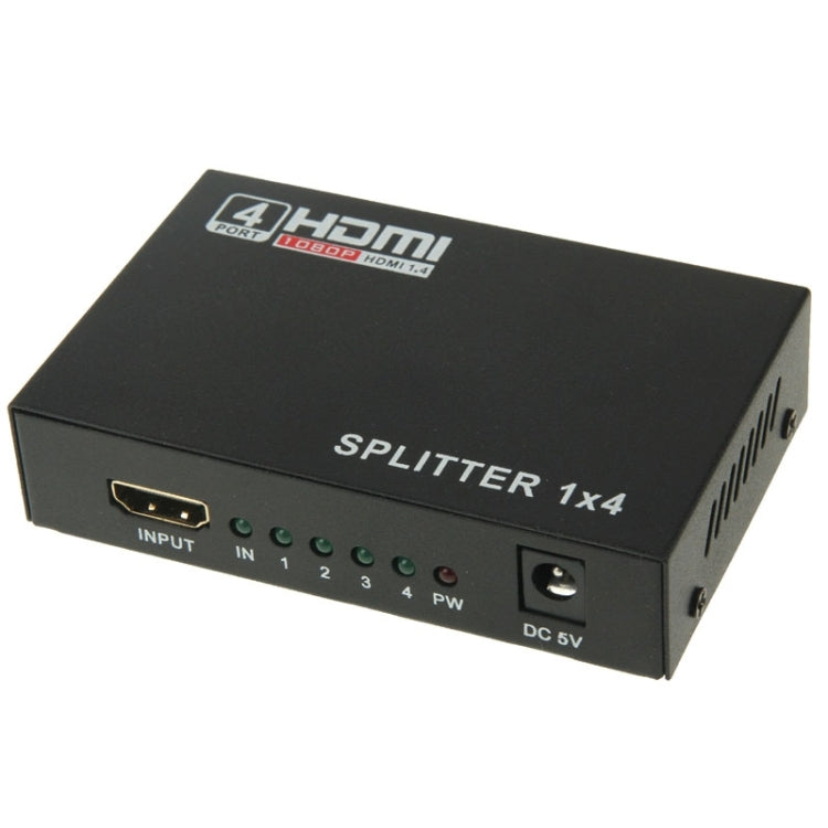 Mini HD 1080P 1x4 HDMI V1.4 Splitter for HDTV / STB/ DVD / Projector / DVR - free shipping - PMC Jewellery - Order now!
