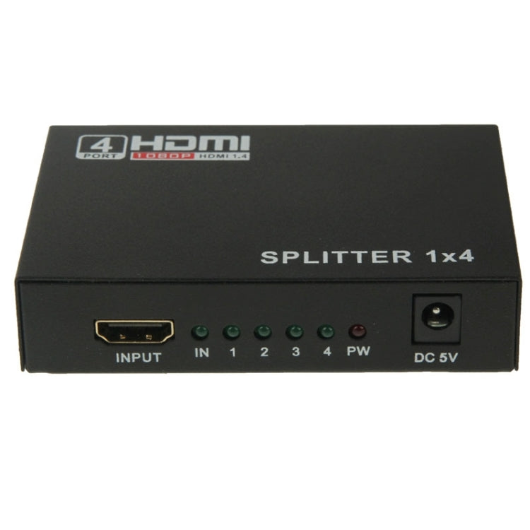 Mini HD 1080P 1x4 HDMI V1.4 Splitter for HDTV / STB/ DVD / Projector / DVR - free shipping - PMC Jewellery - Order now!
