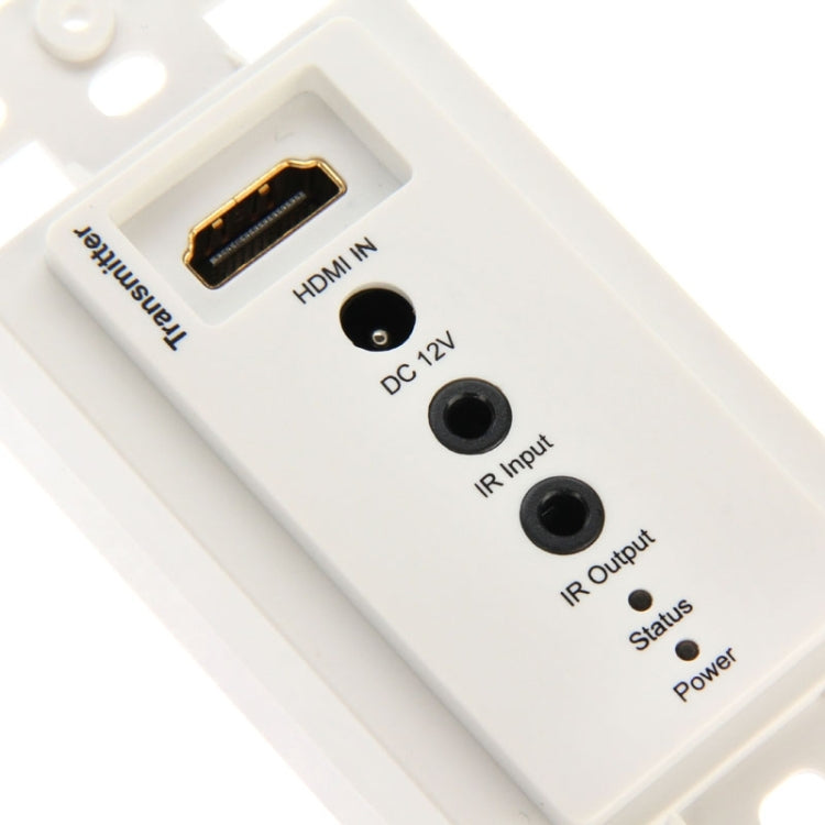 HDMI Single Cat5e / 6 50 Meters Wall Plate Extender (EU Plug)(White) - Amplifier by PMC Jewellery | Online Shopping South Africa | PMC Jewellery | Buy Now Pay Later Mobicred