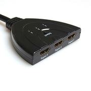 3x1 Pigtail HDMI Switcher Up to 1080P (Gold Plated)(Black)