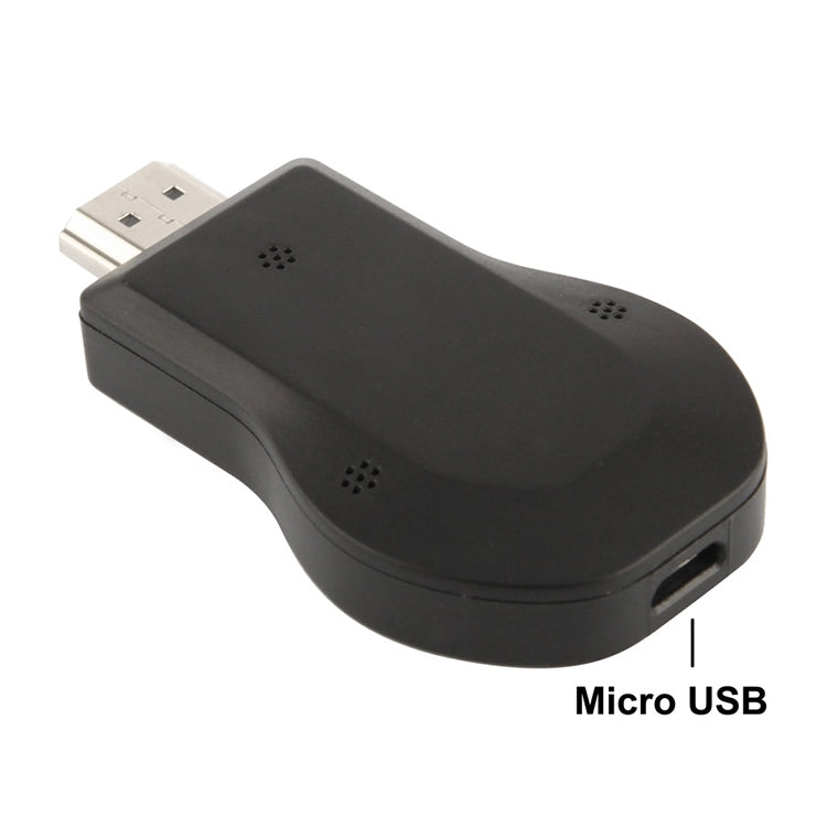 M2 Android 1080P Ezcast HDMI Dongle / HDMI AirPlay DLNA WIFI Displayer Receiver for Android OS / iOS / MAC OS / Windows Devices, Support Sharing Online to TV WIFI Display(Black)