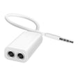 Aux Audio Cable 3.5mm to 2 x Female Splitter Adapter, Compatible with Phones, Tablets, Headphones, MP3 Player, Car/Home Stereo & More(White) - free shipping - PMC TechLife - Order now!