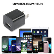 US Plug USB Charger(Black)