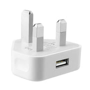 5V / 1A (UK Plug) USB Charger Adapter For  iPhone, Galaxy, Huawei, Xiaomi, LG, HTC and Other Smart Phones, Rechargeable Devices(White)