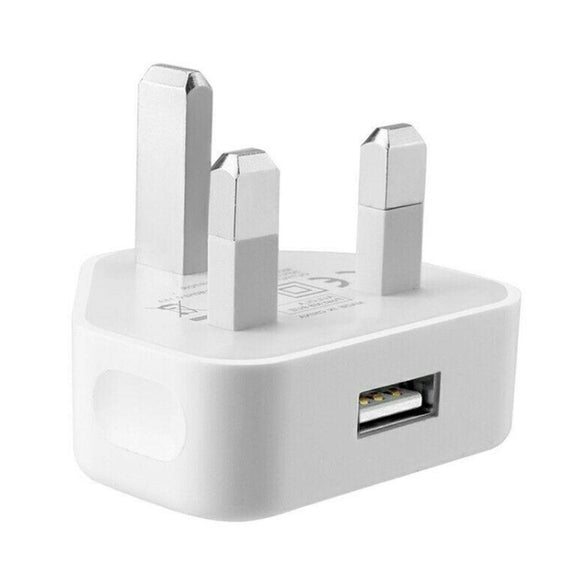 5V / 1A (UK Plug) USB Charger Adapter For  iPhone, Galaxy, Huawei, Xiaomi, LG, HTC and Other Smart Phones, Rechargeable Devices(White)