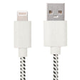 1m Nylon Netting Style USB 8 Pin Data Transfer Charging Cable for iPhone, iPad(White) - Normal Style Cable by PMC TechLife | Online Shopping South Africa | PMC TechLife | Buy Now Pay Later Mobicred