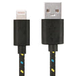 1m Nylon Netting USB Data Transfer Charging Cable For iPhone, iPad, Compatible with up to iOS 15.5(Black) - Normal Style Cable by PMC TechLife | Online Shopping South Africa | PMC TechLife | Buy Now Pay Later Mobicred