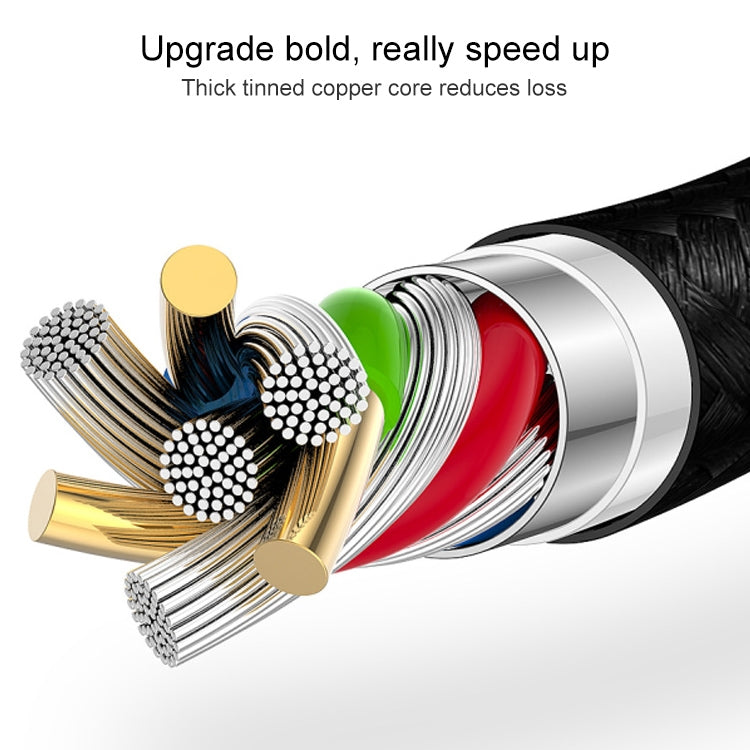 1m Nylon Netting USB Data Transfer Charging Cable For iPhone, iPad, Compatible with up to iOS 15.5(Magenta)
