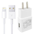 Charger Sync Cable + US Plug Travel Charger for iPad, iPhone, Galaxy, Huawei, Xiaomi, LG, HTC and Other Smart Phones, Rechargeable Devices(White) - USB Charger by PMC TechLife | Online Shopping South Africa | PMC TechLife | Buy Now Pay Later Mobicred