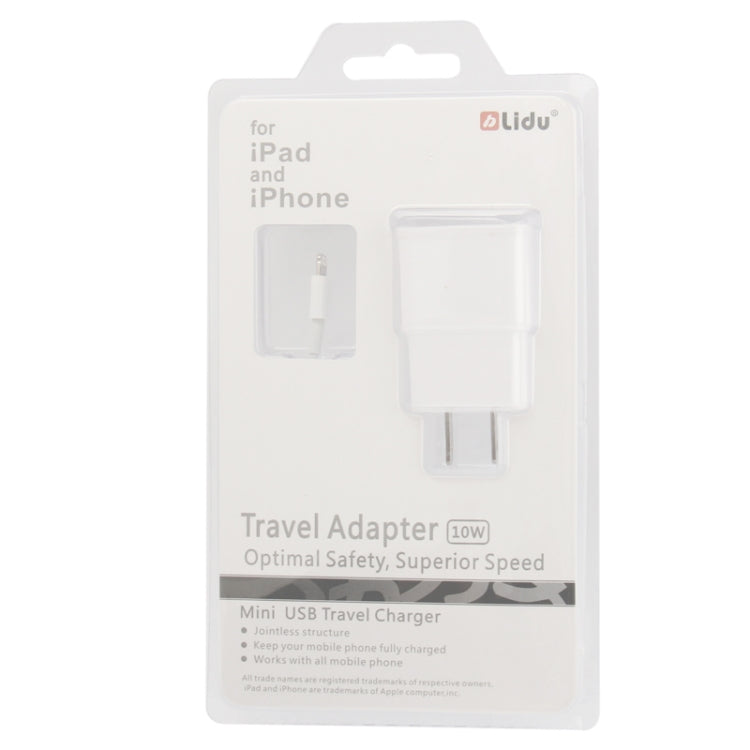 Charger Sync Cable + US Plug Travel Charger for iPad, iPhone, Galaxy, Huawei, Xiaomi, LG, HTC and Other Smart Phones, Rechargeable Devices(White)