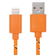3m Nylon Netting Style USB Data Transfer Charging Cable for iPhone, iPad(Orange)