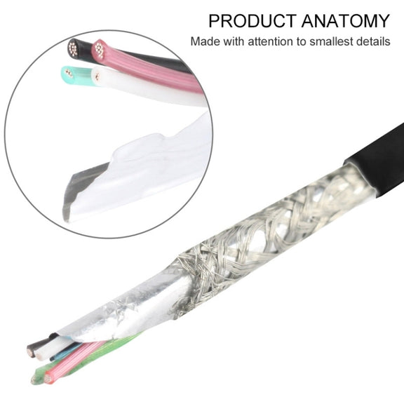 2m Super Quality Multiple Strands TPE Material USB Sync Data Charging Cable (Black)