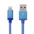 Net Style Metal Head 8 Pin to USB Data / Charger Cable, Cable Length: 25cm(Blue) - Normal Style Cable by PMC TechLife | Online Shopping South Africa | PMC TechLife | Buy Now Pay Later Mobicred
