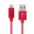 Net Style Metal Head USB to 8 Pin Data / Charger Cable, Cable Length: 25cm(Red) - Normal Style Cable by PMC TechLife | Online Shopping South Africa | PMC TechLife | Buy Now Pay Later Mobicred