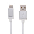 Net Style Metal Head USB to 8 Pin Data / Charger Cable, Cable Length: 25cm(White) - Normal Style Cable by PMC TechLife | Online Shopping South Africa | PMC TechLife | Buy Now Pay Later Mobicred