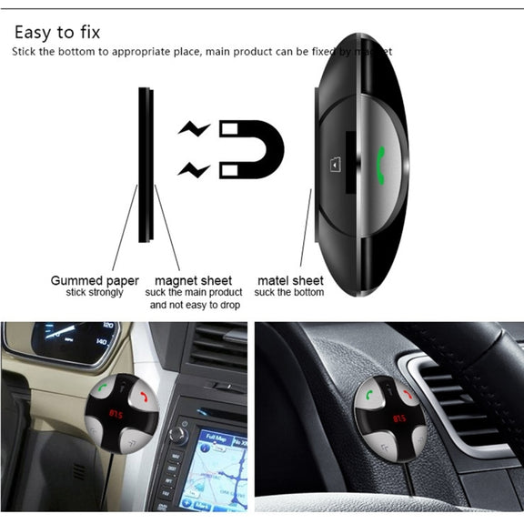 FM29B Bluetooth FM Transmitter Hands-free Car Kit, Car Charger, For iPhone, Galaxy, Sony, Lenovo, HTC, Huawei, and other Smartphones