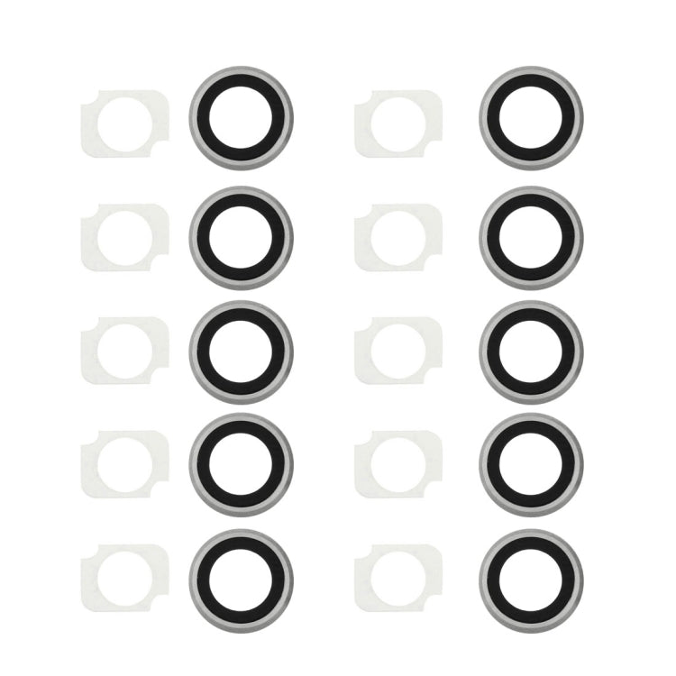 10 Pairs / Set Rear Camera Lens Ring + Flashlight Bracker for iPhone 6 Plus & 6s Plus(Silver) - iPhone 6/6 Plus Parts by PMc TechLife | Online Shopping South Africa | PMc TechLife | Buy Now Pay Later Mobicred
