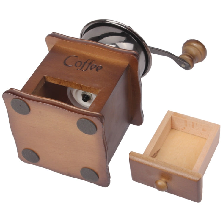 Manual Coffee Mill Wood Stand Bowl Antique Hand Coffee Bean Grinder - free shipping - PMC TechLife - Order now!