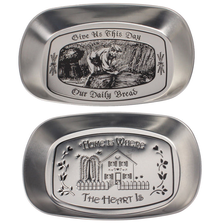 Stainless Steel Multi-purpose Tray Fruit Bowl Dessert Plate (Random Delivery) - Gadgets by PMC TechLife | Online Shopping South Africa | PMC TechLife | Buy Now Pay Later Mobicred