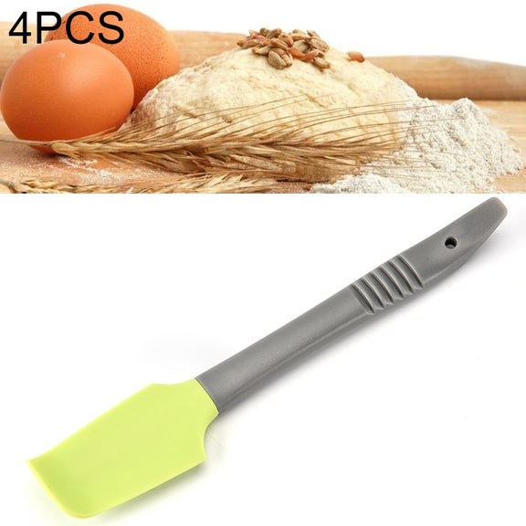 4 PCS Silicone Scraper Butter Spreader Knife Cake Smoother Cake Baking Tool(Green)