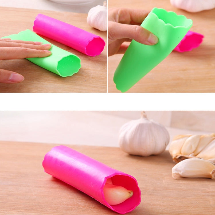 5 PCS Soft Resin Tube Shaped Reusable Magic Handheld Rolling Garlic Peeler Kitchen Tools (Random Color Delivery) - Cutter & Peeler by PMC TechLife | Online Shopping South Africa | PMC TechLife