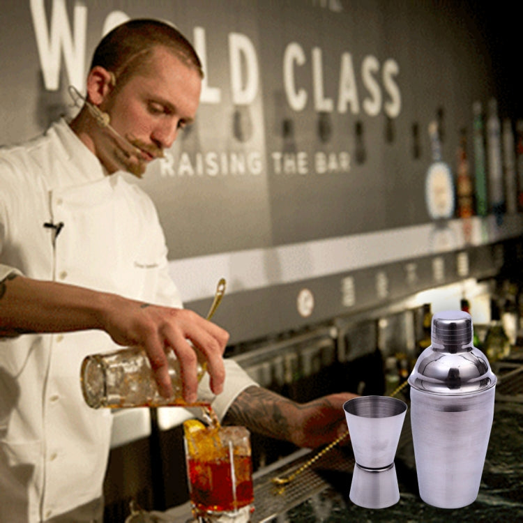 5 in 1 Classic Stainless Steel Shaker Set, Capacity: 550ml (Shaker + Jigger + Strainer + Ice Clip + Stirrer Pipe)(Silver) - Bartending Tools by PMC TechLife | Online Shopping South Africa | PMC TechLife | Buy Now Pay Later Mobicred