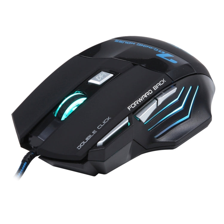 7 Buttons with Scroll Wheel 5000 DPI LED Wired Optical Gaming Mouse for Computer PC Laptop(Black) - Wired Mice by PMC TechLife | Online Shopping South Africa | PMC TechLife | Buy Now Pay Later Mobicred