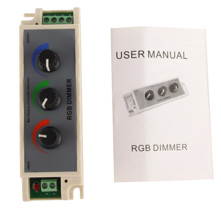 3 Channel RGB LED Dimmer Controller for LED Light Strip DC12-24V, Output Current: 3A - LED Controller by PMC Jewellery | Online Shopping South Africa | PMC Jewellery | Buy Now Pay Later Mobicred